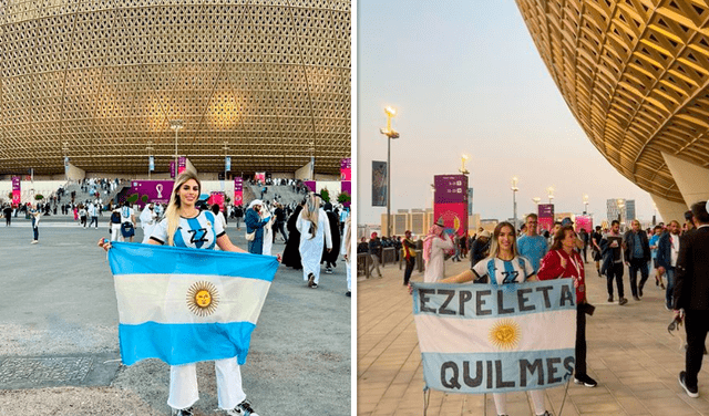 Hinchas argentinas en Qatar.