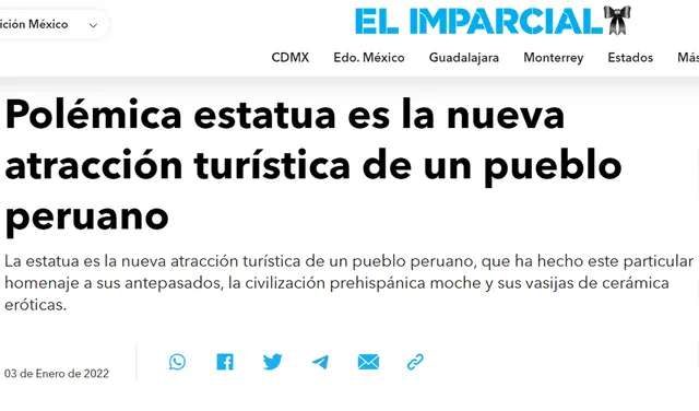 Así informa El Imparcial, medio mexicano.