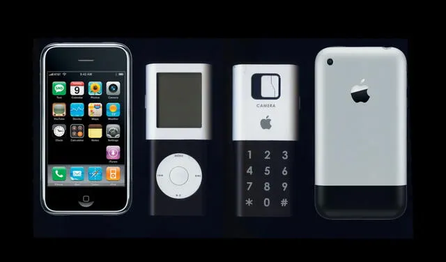 Comparación entre el primer iPhone y el prototipo descartado. Foto: Applesfera