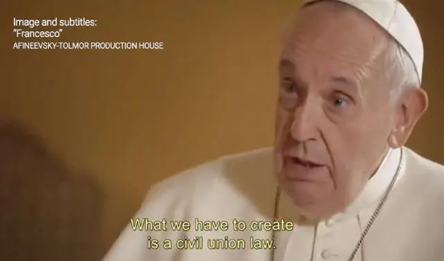 El documental 'Francesco' generó polémica desde su emisión por las palabras del papa Francisco. Foto: captura de video