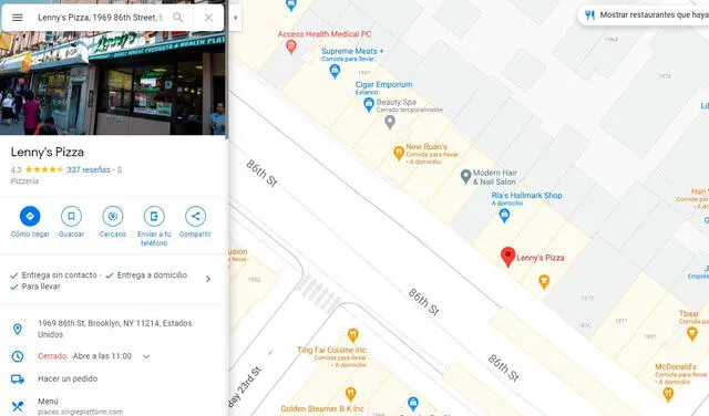 Google Maps: así luce una locación usada en Fiebre de sábado por la noche