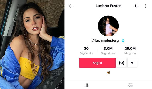 Luciana Fuster es una de las famosas de TV con mayor número de seguidores en TikTok. Foto: capturaLuciana Fuster/TikTok