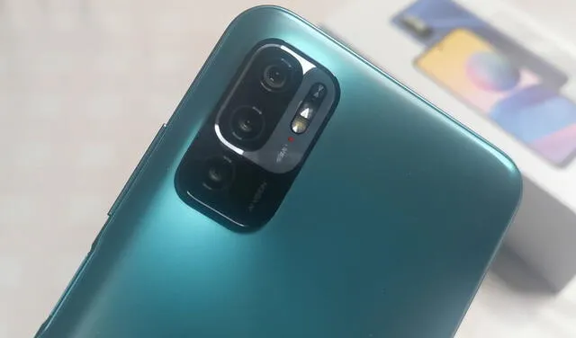 Triple cámara trasera del Xiaomi Redmi Note 10 5G. Foto: Juan José López Cuya / La República