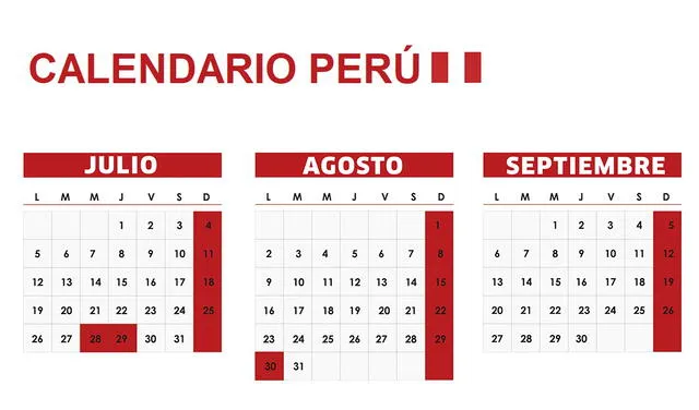 Calendario Perú 2021