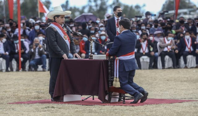 Guido Bellido jura como presidente del Consejo de Ministros. Foto: Aldair Mejía/La República