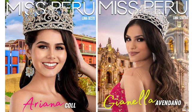 Miss Lima Oeste y Miss Lima Centro. Foto: Miss Perú / Facebook