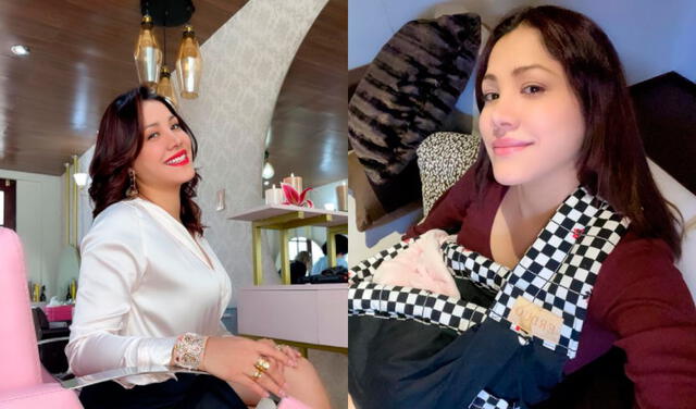 Lesly Castillo reveló estar agotada con la llegada de su segunda hija, pero está feliz de llegar a Perú. Foto: Lesly Castillo/Instagram.