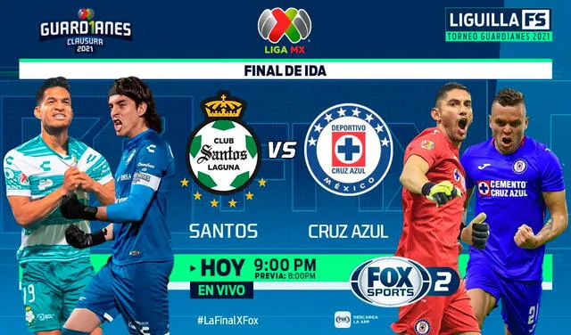 Fox Sports será la cadena encargada de transmitir la ida de la final Santos vs. Cruz Azul en México. Foto: Fox Sports MX