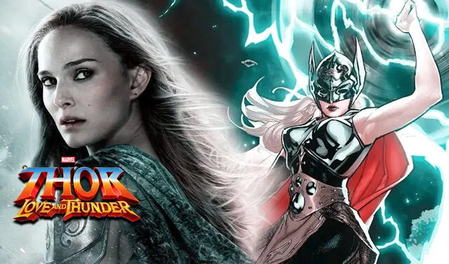 Natalie Portman será Jane Foster, quien en los cómics porta el Mjolnir y se convierte en la Diosa del Trueno. Foto: composición/Marvel Comics