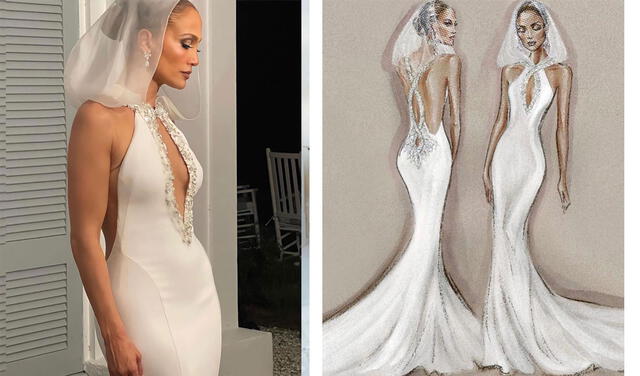 Tercer vestido de novia de Jennifer Lopez. Foto: On the JLO