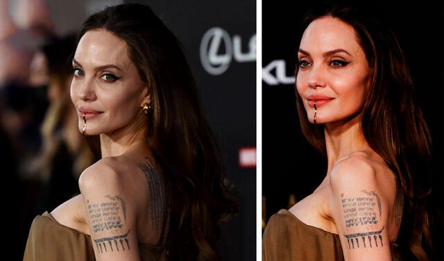 Detalle del tatuaje de Angelina Jolie. Foto: Angelina Jolie / Instagram
