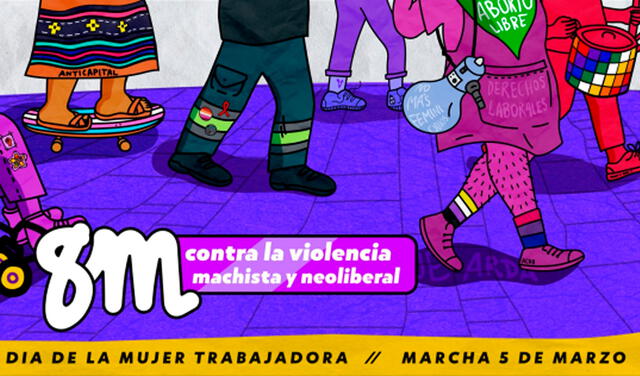 Marcha Día de la Mujer. Foto: Asamblea 8M