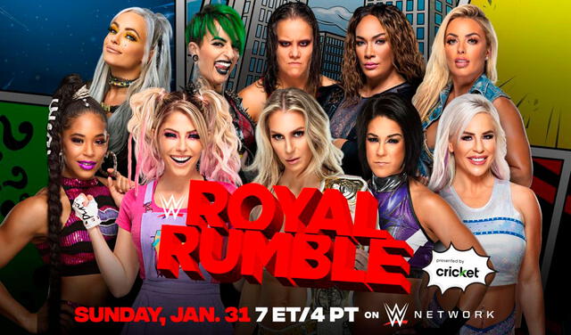 Royal Rumble femenino 2021. Foto: WWE