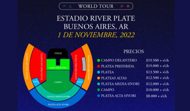 Coldplay en Argentina: precio de entradas y dónde comprarlo