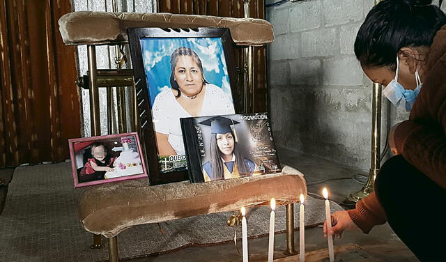 Familia quebrada. Nataly Tuya y su niña murieron el domingo. Dos meses antes fue asesinada su madre, Esperanza Jara. Foto: difusión