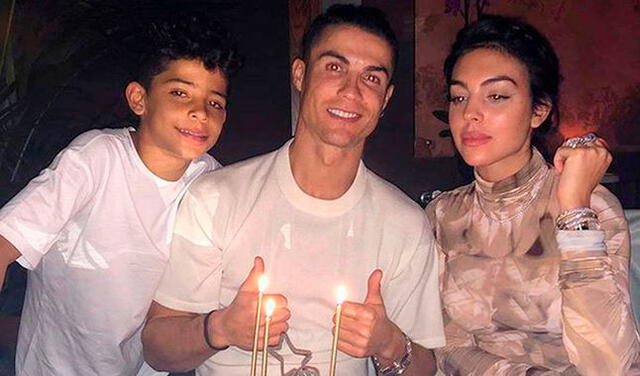 Cristiano Ronaldo, Cristiano Ronaldo Junior y Georgina Rodríguez.