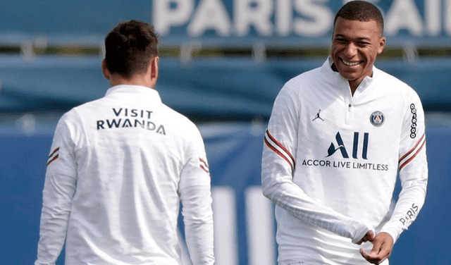 Kylian Mbappé entrena en el PSG junto a Lionel Messi. Foto: Instagram