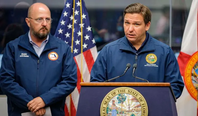 Ron DeSantis, gobernador de Florida, dio alcances sobre el operativo ante la llegada de Elsa. Foto: Tallahassee Democrat