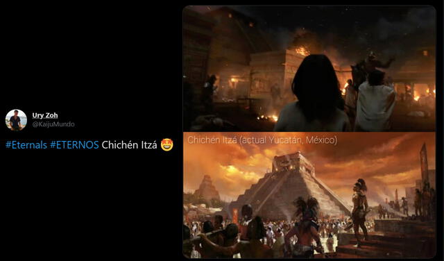Eternals Tuit que señala la aparición de Chichen Itzá