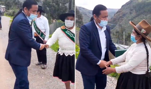 Congresista de Frepap es grabado dando la mano a ciudadanos de Cusco