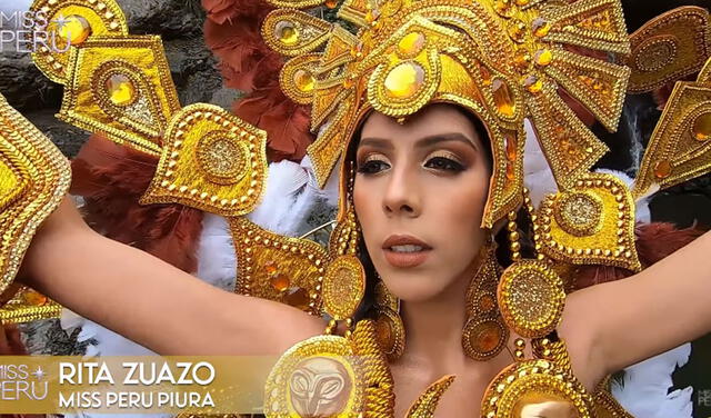 Miss Piura 2021, Rita Zuazo. Foto: captura Miss Perú / YouTube