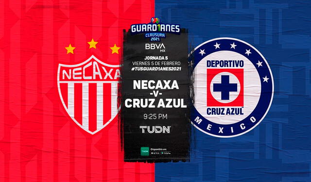 Cruz Azul vs. Necaxa EN VIVO HOY por TUDN. Foto: TUDNMEX/Twitter