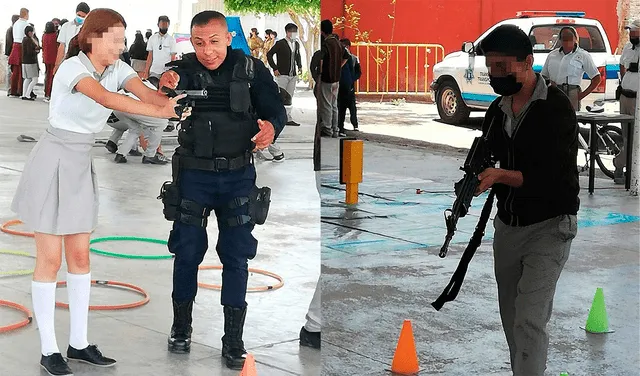 Indignación en México, escolares manipulan armas de fuego