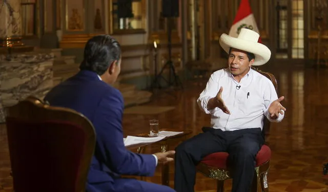 Entrevista a Pedro Castillo de CNN. Foto: Presidencia