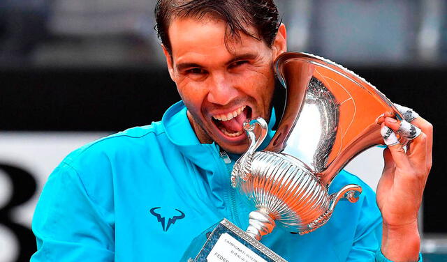 Rafael Nadal es el máximo ganador en la historia del Open de Roma, con nueve títulos. Foto: EFE