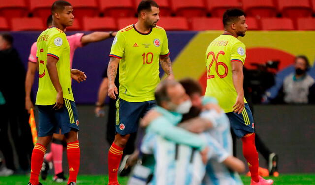 Colombia cayó en los penales ante Argentina en la segunda semifinal. Foto: EFE