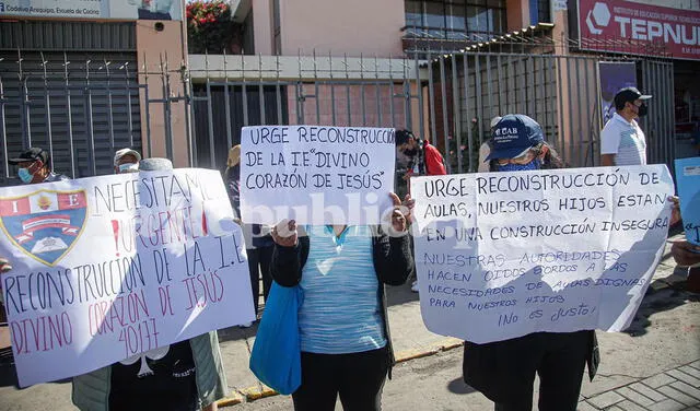 Padres de familia piden la reconstrucción del colegio. Foto: La República/Rodrigo Talavera
