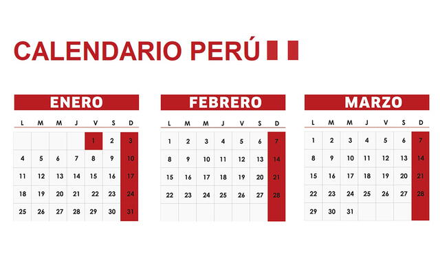 Calendario Perú 2021