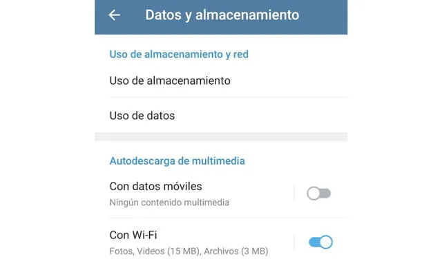 Así desactivas la descarga automática con datos. Foto: La República.