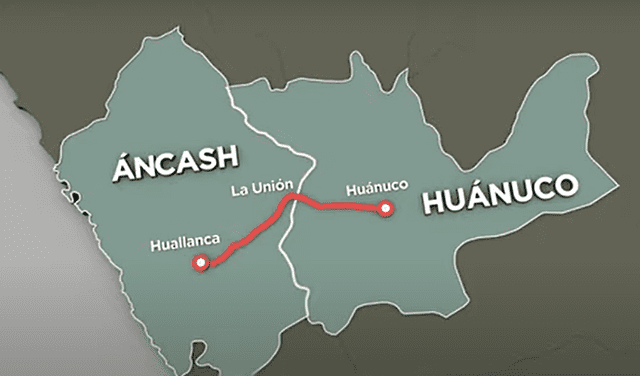 La carretera Huánuco-La Unión-Huallanca  unirá a las regiones de Huánuco y Áncash