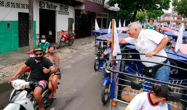 Beingolea viajó a Iquitos como parte de su campaña electoral. Foto: difusión