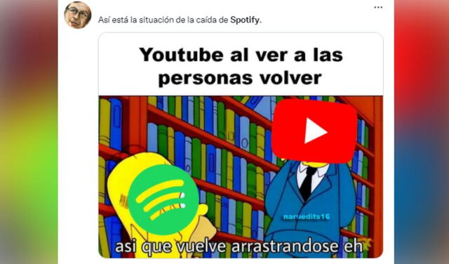 Estos son los mejores memes que dejó la caída mundial de Spotify. Foto: captura de TikTok