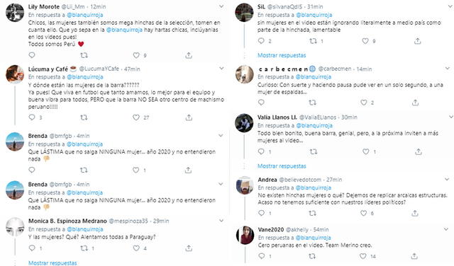 Mujeres hinchas de la Selección Peruana de Fútbol se manifestaron en Twitter debido a la invisibilización de las afisionadas. Foto: composición La República/capturas de Twitter