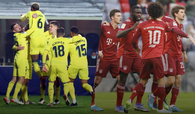 Villarreal vs. Bayern Munich jugarán el partido de ida en España. Foto: composición GLR/EFE