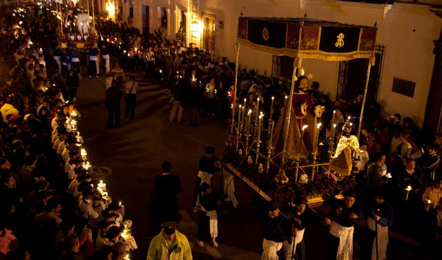 Las procesiones de Semana Santa en Popayán se celebran desde el siglo XVI. Foto: AFP