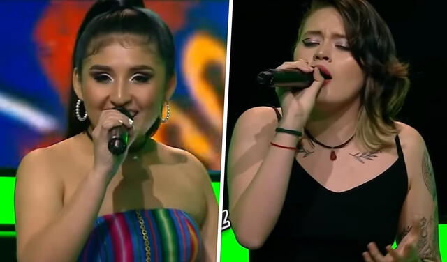 Milena Warthon y Nicole Salas en La voz Perú