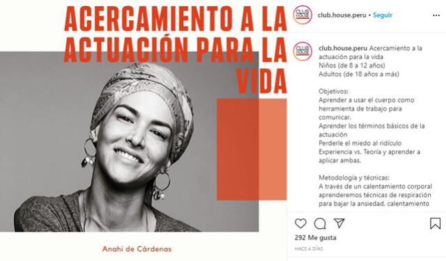 Anahí de Cárdenas. Foto: Instagram