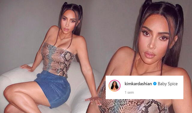 27.1.2021 | Post de Kim Kardashian emulando a las Spice Girls. Foto: Kim Kardashian / Instagram