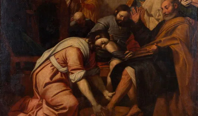 Jesús lavó los pies de sus 12 apóstoles antes de la cena. Foto: Museo del Prado