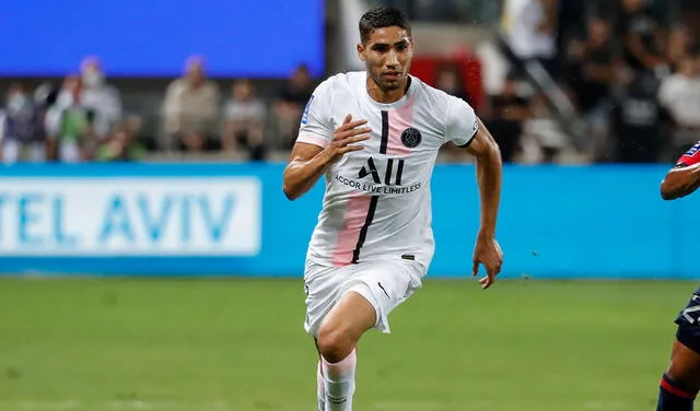 Achraf Hakimi es una de las incorporaciones del equipo parisino para esta temporada. Foto: AFP