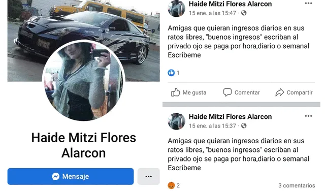 Facebook se convirtió en la nueva herramienta para sus delitos. Con el perfil de “Haide Mitzi Flores Alarcón”, 77 mujeres fueron víctimas. Foto: Nortv.NET