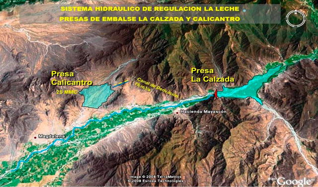 Proyecto de presa La Calzada en Lambayeque.