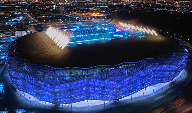 El estadio Ciudad de la Educación resalta por sus diseños de diamantes en la fachada. Foto: Qatar 2022