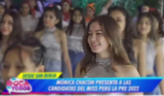 Kyara Villanella destacó en los ensayos de baile para Miss Perú La Pre. Foto: captura América TV