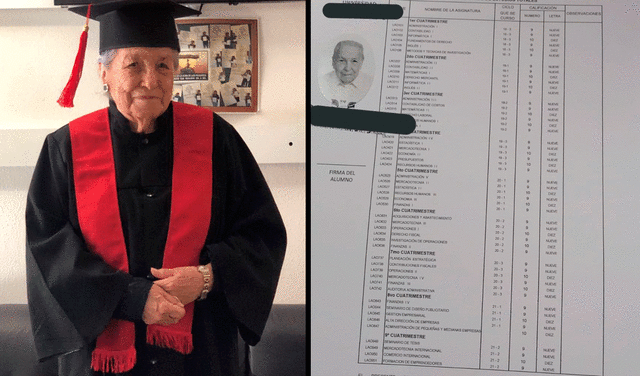 “Nunca es tarde”: abuelita de 93 años se gradúa de la universidad como la mejor de su clase