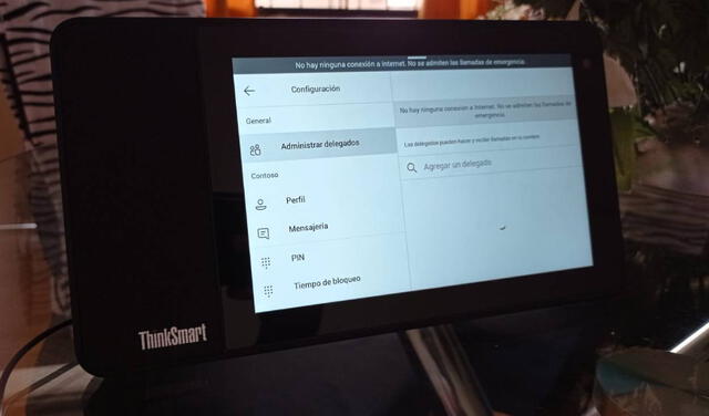 La Lenovo ThinkSmart View forma parte de la categoría Microsoft Teams Displays. Foto: Benjamín Marcelo/La República